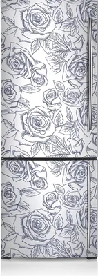 Produktbild von Magnetfolie Magnete Küche Kühlschrank Dekoration 70x190 cm - Blaue Rosen.