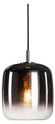 Pendelleuchte Glas chrom E27 15 W Ø 20 cm