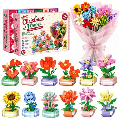 Produktbild von Kerstbaum- und Blumenbaustein-Adventskalender 2026