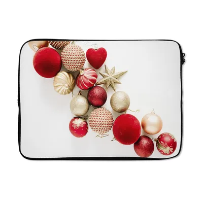 Produktbild von MuchoWow® Laptop Hülle 13 Zoll Winter - Weihnachten - Christbaumkugeln Laptoptasche - Laptophülle - Sleeve - Rundumschutz
