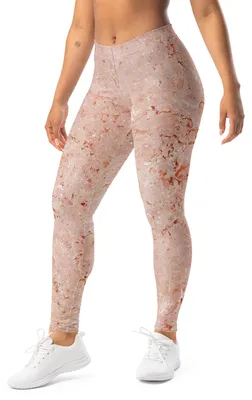 Produktbild von DECALVIBES Damen Leggings Basic Red Marmor - M