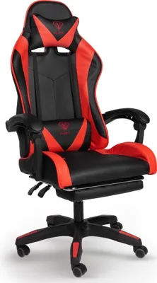 Produktbild von Chefsessel Stuhl Home Office Chair Racing  Bürostuhl Sportsitz Büro Stuhl,Farbe:Schwarz/Rot
