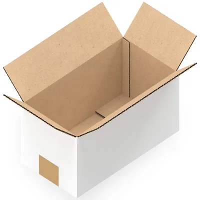 Produktbild von KK Verpackungen 100 Stück Versandkartons 234 x 124 x 118 mm Kartons 1-wellig, Faltkartons in Weiß