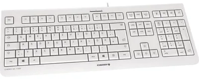 Produktbild von CHERRY KC 1000 - USB Tastatur - Flaches Design - Kabelgebunden, Farbe:Weiß