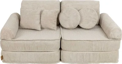 Image de Canapé Pocket 120 cm velours côtelé 10 pcs AESTHETIC enfant modulable mousse OEKO TEX jeu