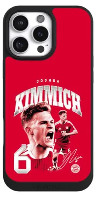 Produktbild von NIVOCASE Handyhülle für Apple iPhone 16 Pro Max Hülle NIVOpure Case Schwarz FC Bayern München FCB Joshua Kimmich