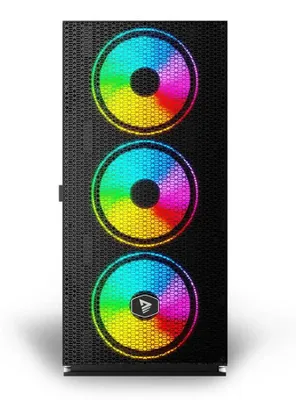 Produktbild von Savio SAVGC-RAPTORX1, Midi Tower, PC, Schwarz, ATX, EATX, ITX, Mini-ATX, Netz, SPCC, Gehärtetes Glas, Gaming