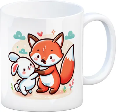 Produktbild von Fuchs und Kaninchen Kaffeebecher