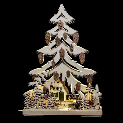 Produktbild von Lichterspitze am Waldhaus (32x44cm) von RATAGS Holzdesign