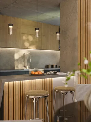 Obrázek produktu pro Skleněné LED závěsné svítidlo FUSION, černé, 7 W, teplá bílá, 477 lm, kov, rozměry: 150 x 7,5 x 7,5 cm, IP20, Maxlight