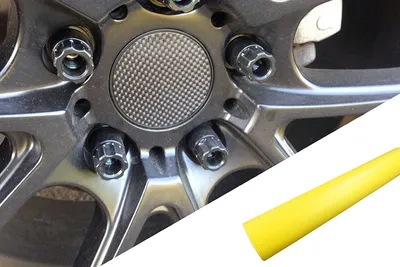 Zdjęcie produktu dla 4x aluminiowe felgi kołpak folia żółty mat do wielu pojazdów