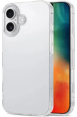 Produktbild von Mobigear Basics, transparente iPhone 16 Hülle, flexibles TPU-Rückseite