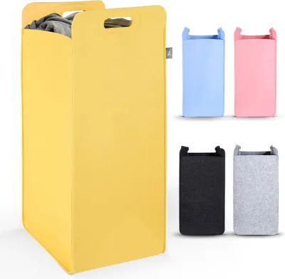 Produktbild von HENNEZ Filz-Aufbewahrungskorb "Katy", 75 l - platzsparend, faltbar - mit Griffen