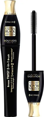 Produktbild von Bourjois Twist Up The Volume, Schwarz, Ultra Black, Verlängerung, Volumengebend, 8 ml, Paraben, AQUA (WATER), SYNTHETIC BEESWAX, CERA ALBA (BEESWAX), CI 77499 (IRON OXIDES), PALMITIC ACID,...
