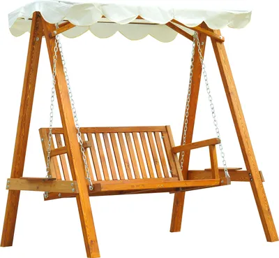 Produktbild von Outsunny Hollywoodschaukel Gartenschaukel Schaukelbank Schaukel 2-Sitzer Lärche