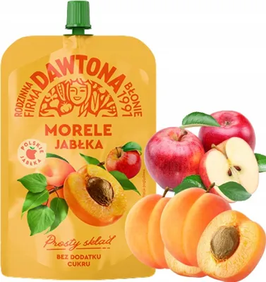 Zdjęcie produktu dla Dawtona Mus Morele jabłka 180g