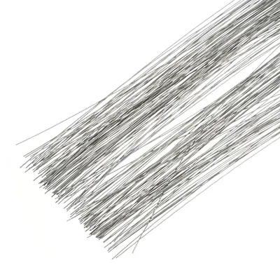 Blumendraht Stärke 24, 36 cm, 160 Stück, silber verzinkt