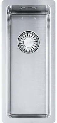 Produktbild von FRANKE BOX, BXX 110-16, 200x450mm, Integral-Siebkorb als Stopfenventil, mit verdecktem Überlauf, mit Ablaufgarnitur, Edelstahl gebürstet