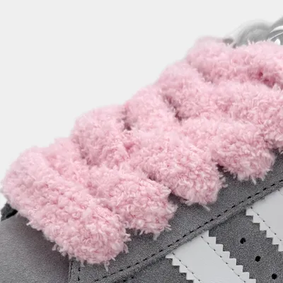 Image de Lacets FUZZY Fluffy Fat Laces Adidas Nike Asics New Balance 15mm 1,5cm - 140 cm, Rose