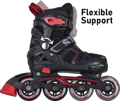 Image de Story Blaster Patins à roulettes en ligne réglables Noir, Tailles : 34-37