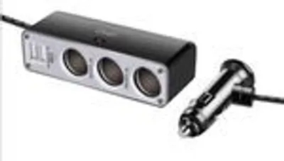 Produktbild von 3-Fach Adapter Auto KFZ Verteiler 12V Zigarettenanzünder Doppelstecker 2 USB