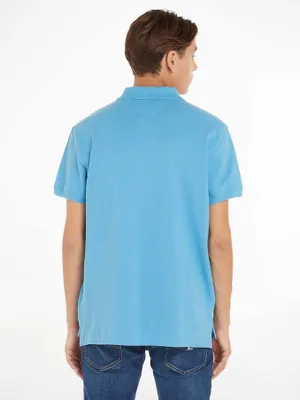 Zdjęcie produktu dla TOMMY HILFIGER Polo Mężczyźni Tekstylny Jasnoniebieski SF18659 - Rozmiar: M