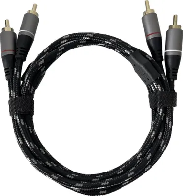 Produktbild von INF 2RCA Stecker auf 2RCA Stecker Audiokabel, Kupferkern, Nylongeflecht 3 m