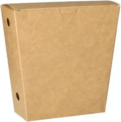 Produktbild von Pommes-Frites-Schütte, Pappe "pure" 4,3 cm x 14,5 cm x 11 cm braun mit Klappdeckel