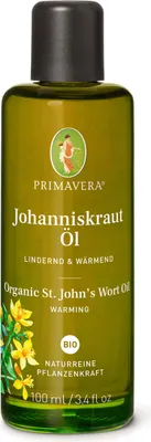 A bottle of Primavera Johanniskrautöl bio - 100ml.
