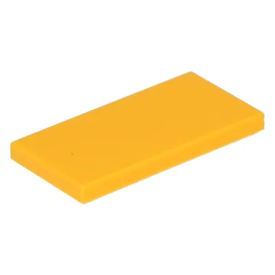 A single, rectangular orange LEGO brick is shown on a white background.