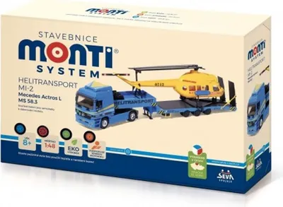 Zdjęcie produktu dla Monti System MS 58.3 Helitransport MI-2 Mercedes Actros L 1:48