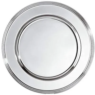 Image de Sambonet S0344, assiette de présentation, argentée
