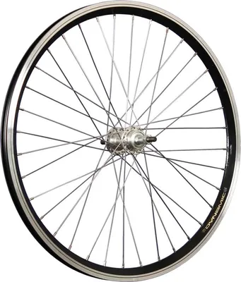 Produktbild von 24 Zoll Hinterrad Grünert Dynamic4 Hohlkammer Schraubkranznabe Aluminium schwarz