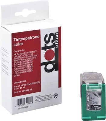 Produktbild von dots color Druckerpatrone kompatibel zu HP 351XL (CB338EE)