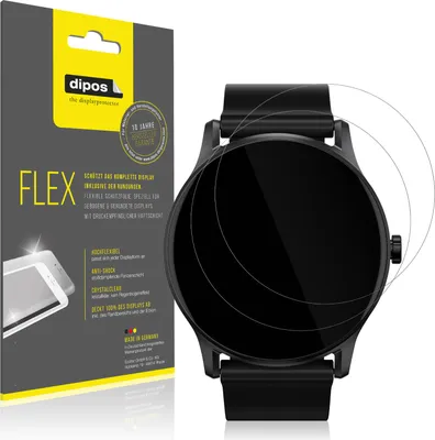 Obrázok produktu pre 2x ochranná fólia pre hodinky Haylou GS Smartwatch, 100% pokrytie displeja, dipos Flex