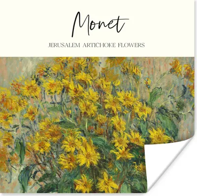 Produktbild von MuchoWow® Poster Gemälde - Topinamburblüten - Monet 75x75 cm - Wand Dekoration