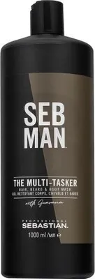 Produktbild von Sebastian Professional Man The Multi-Tasker 3-in-1 Shampoo Shampoo für Haar, Bart und Körper 1000 ml