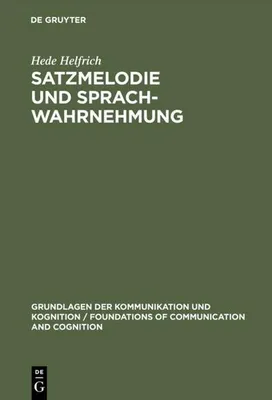 Produktbild von Satzmelodie und Sprachwahrnehmung