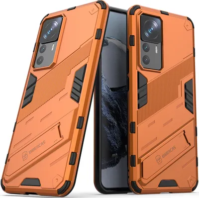 Produktbild von Armor Hülle für Xiaomi 12T/12T Pro/Redmi K50 Ultra, Hybrid PC TPU Bumper Stoßfestes Schutzhülle mit Standfunktion Weiß