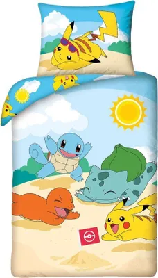 Produktbild von Pokemon Bettbezug Beach day 140 x 200 cm (70 x 90 cm)