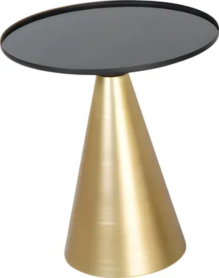 Produktbild von Eleganter Beistelltisch aus Holz in Gold mit zeitlosem Design