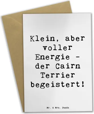 Produktbild von Mr. & Mrs. Panda Grußkarte Spruch Cairn Terrier - Weiß - Geschenk, weihnachtskarten, Hundeliebhaber, Hunde Sprüche, Hundewahnsinn, Grußkarten, jubiläumskarte, aktive