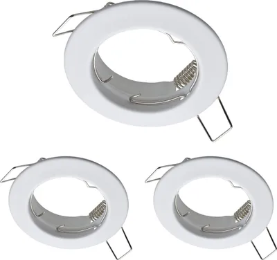 Produktbild von 3er Set Oktaplex Einbauspots 60mm Lochmaß Deckenstrahler Weiß