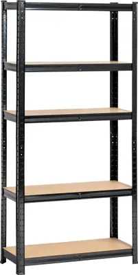 Image de Akord Étagère Métallique Noire 70X30X154