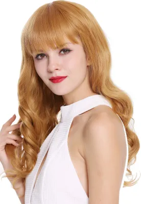 Produktbild von WIG ME UP Perücke Lang Wellig Pony Kuperblond TML0511-2744