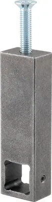 Image de Halcö Support de tringle à vêtements Kulm - support de tube d'armoire pièce centrale avec matériel de fixation, acier passivé noir