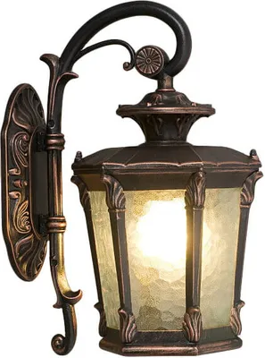 Image de Applique murale extérieure rustique E27 en bronze Applique murale extérieure jardin maison cour