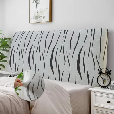 Kopfteilbezug aus Samt, elastisch, für Betten 120-140 cm