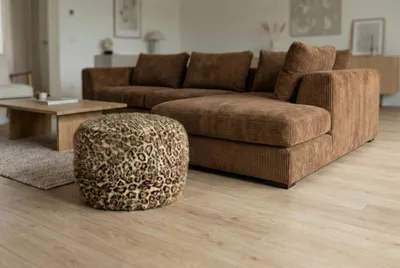 Produktbild von Boho M Sitzpouf Leopard – Moderner Hocker, Leichte Konstruktion & Stilvolles Design