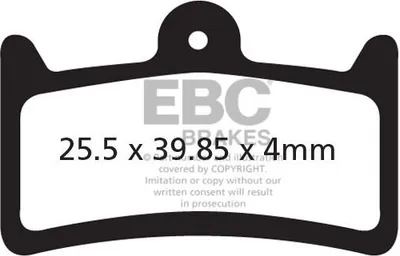 Image de CFA639R - Plaquettes de frein vélo (performance organique) EBC Brakes
